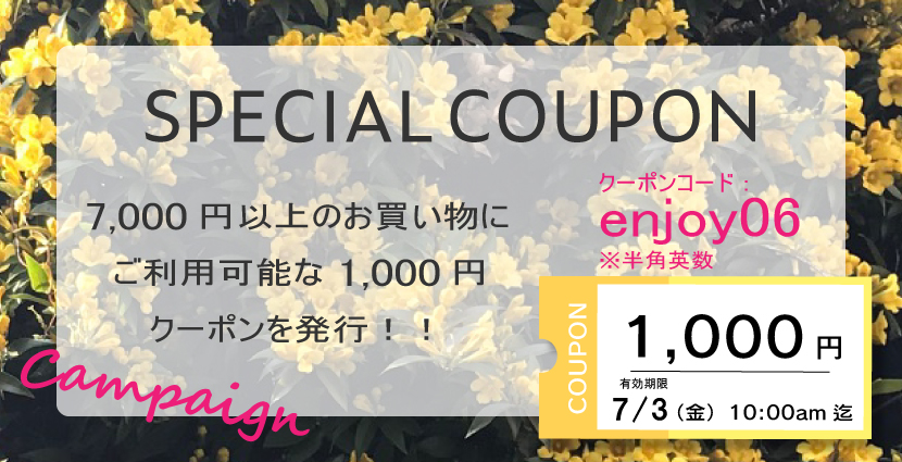 1,000円クーポンプレゼント