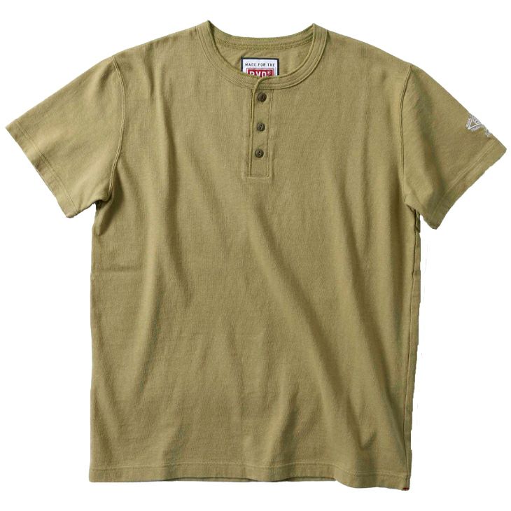 日本製】ヘビーウエイト 綿100％ ヘンリーネックTシャツ by BVD（M/L  