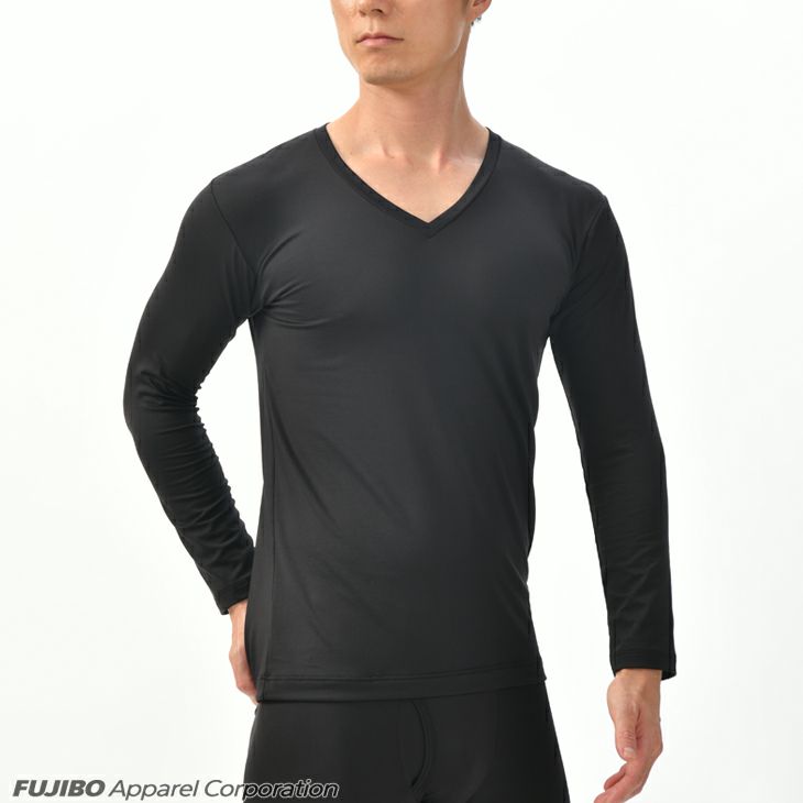 BVD 瞬暖 裏起毛 Vネック長袖Tシャツ （M/L/LL） GR078