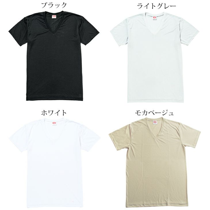 販売 b.v.d 接触冷感 カノコ編み v首半袖tシャツ