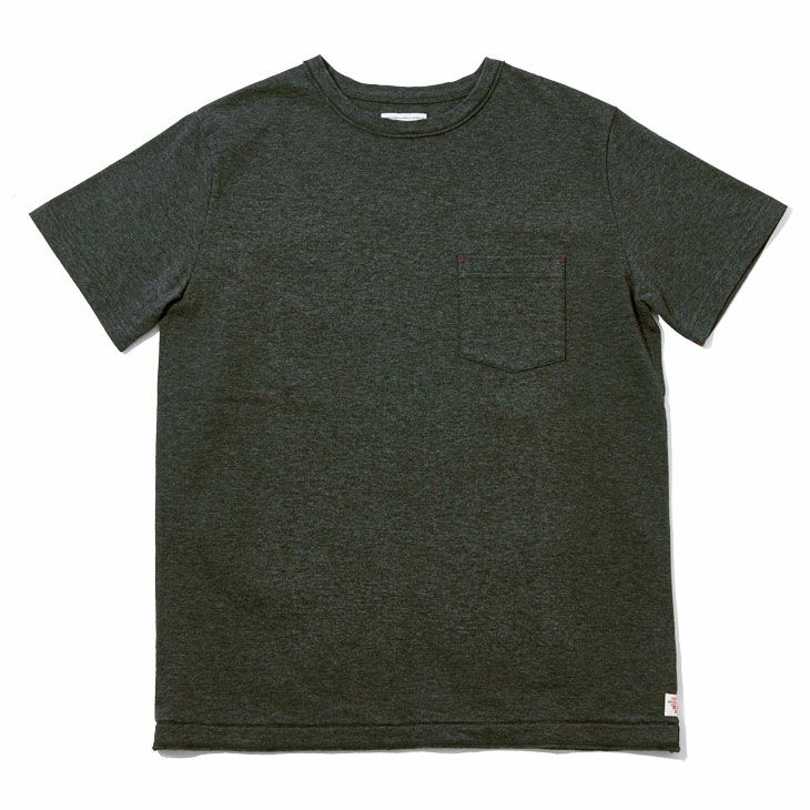日本製】ヘビーウエイト 綿100％ ポケット付き 杢 クルーネックTシャツ 
