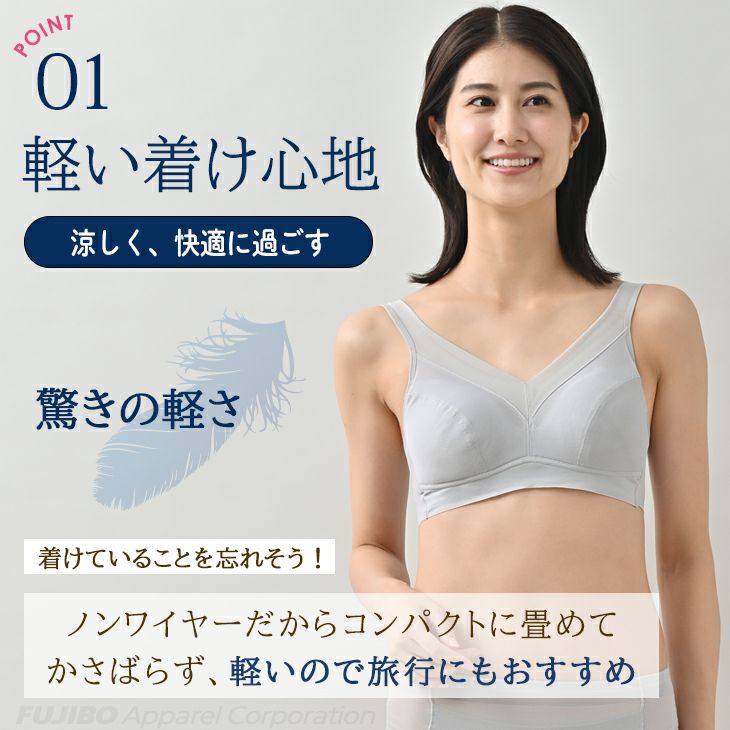 BVD 涼ブラ ホールドタイプ ハーフトップ ブラ 軽い ムレにくい(M/L/LL 