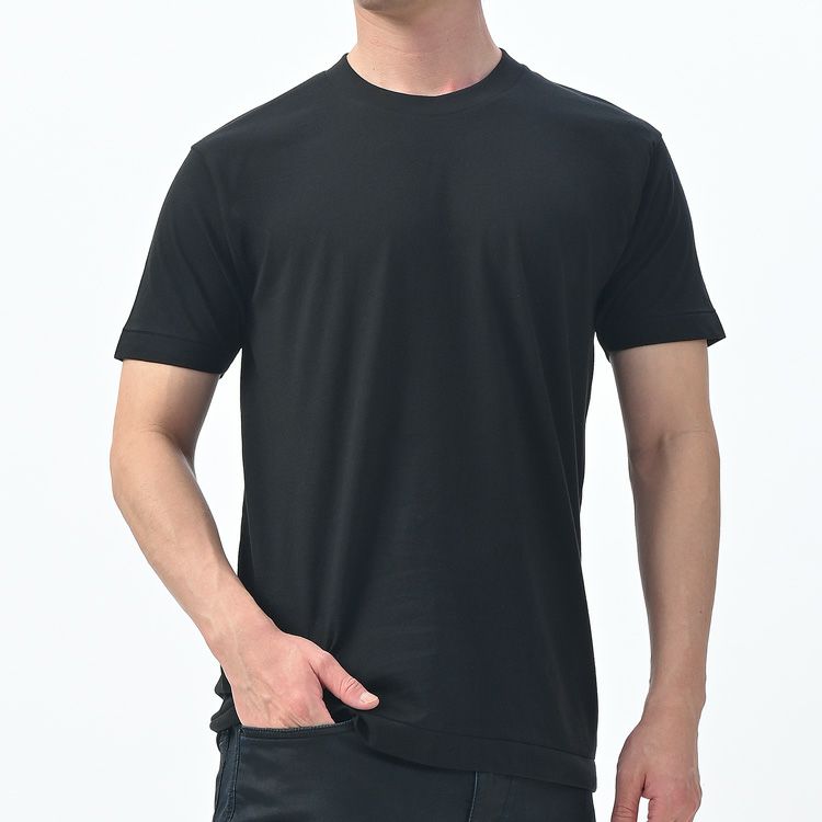 deuxmi クルーネックTシャツ　黒 SHIPS tシャツ SHIPS: ALBINI クルーネック 無地 Tシャツ メンズ